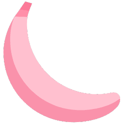 Icono Banana rosado