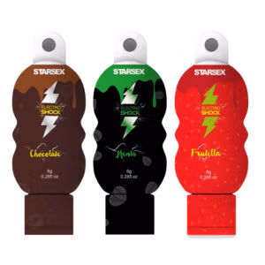 Gel Excitante Electro Shock Menta/Chocolate/Frutilla 8g