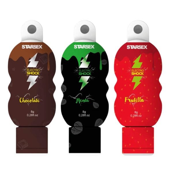 Gel Excitante Electro Shock Menta/Chocolate/Frutilla 8g