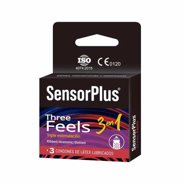 Preservativo Sensor Plus Three Feels / Triple estimulación