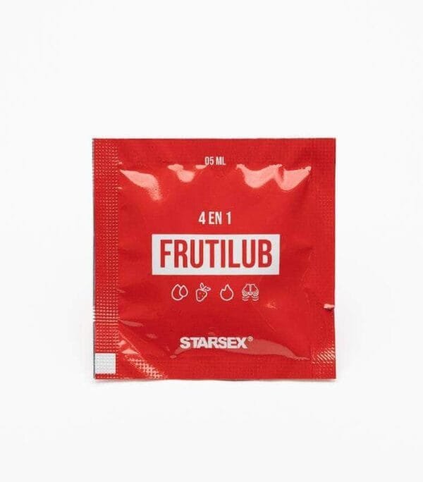 Sachet Lubricante FrutiLub Frutilla 4 en 1